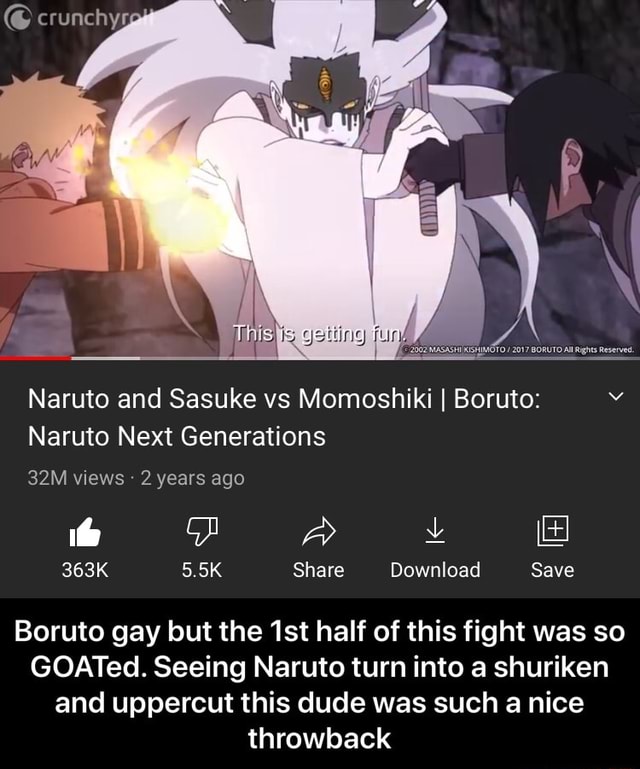 Naruto and Sasuke vs Momoshiki  Boruto: Naruto Next Generations