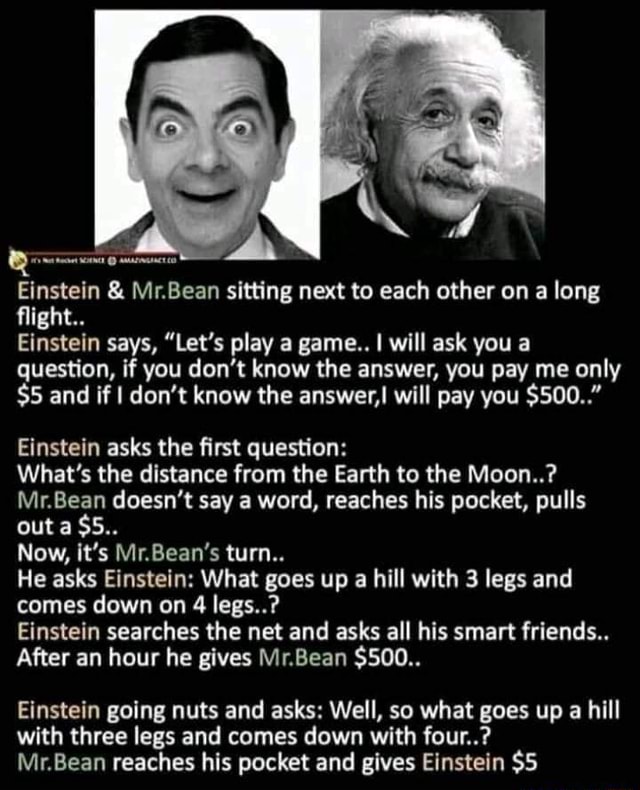 Einstein vs Mr Bean - Einstein & Mr.Bean sitting next to each other on ...