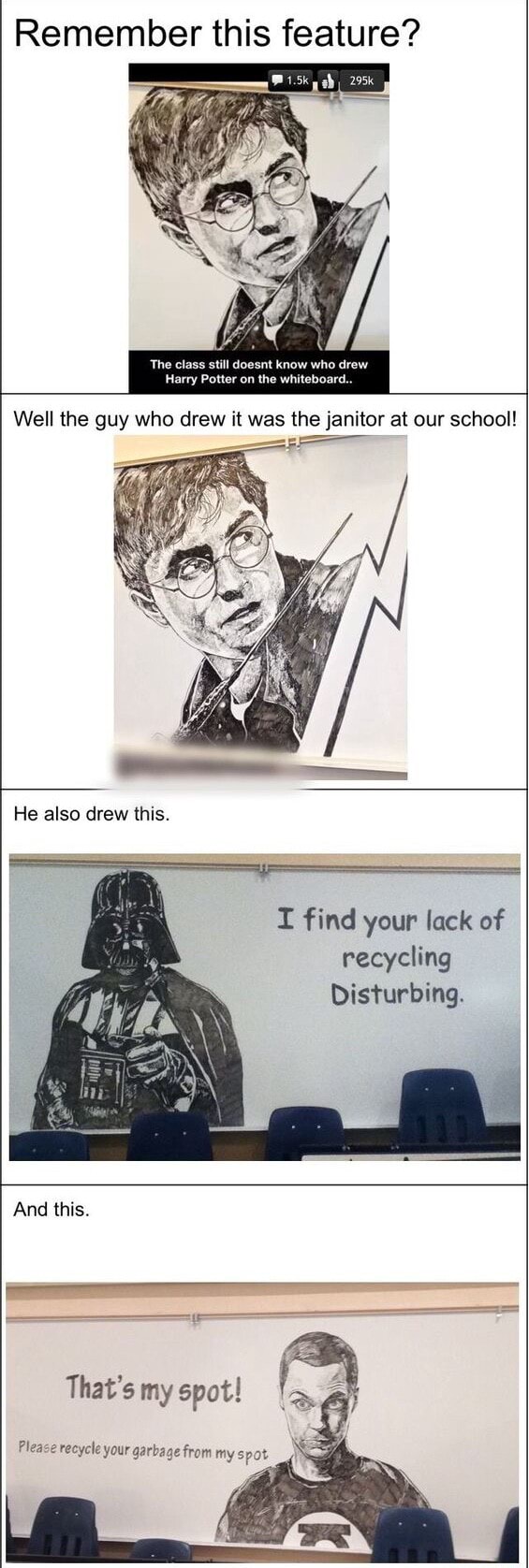 Remember this feature? The class still doesnt know who drew Harry