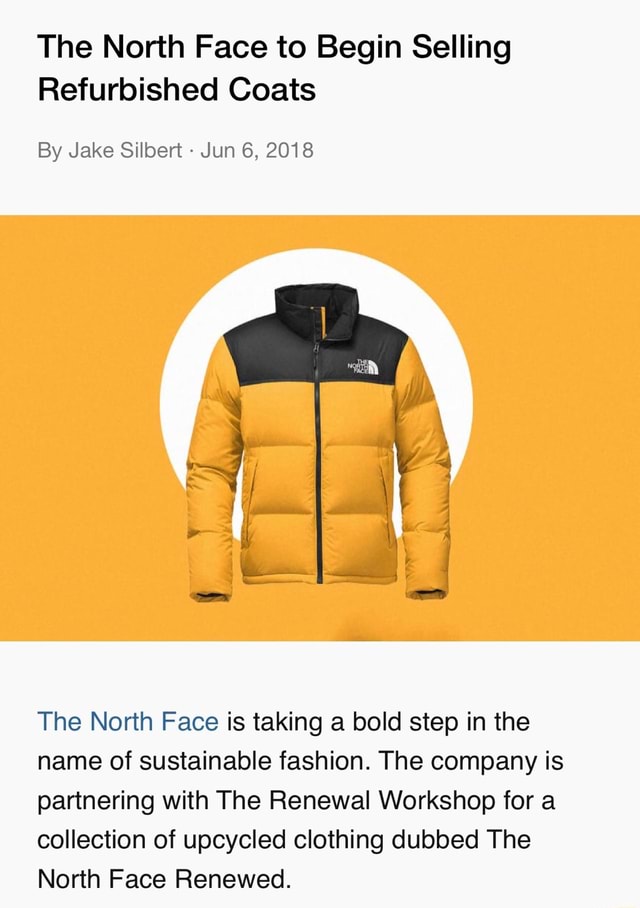 north face refurbished coats