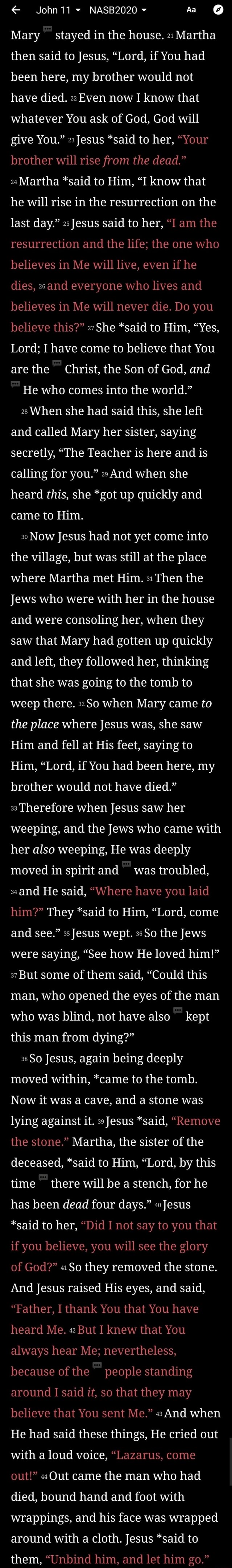 Mary stayed in the house. Martha then said to Jesus, Lord 