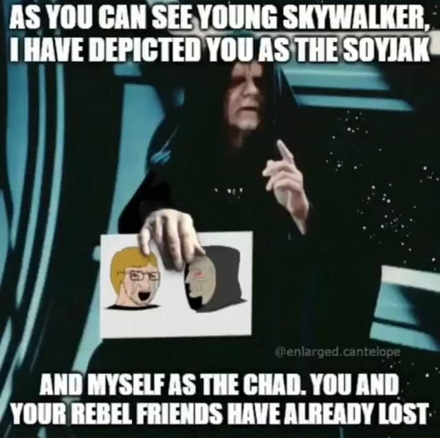 As You Can See Young Skywalker Have Depicted You As The Sovjak And Myself As The Chad You And Your Rebel Friends Have Already Lost