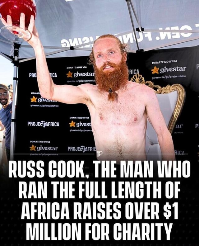 DONATE NOW VIA RUSS COOK. THE MAN WHO RAN THE FULL LENGTH OF AFRICA ...