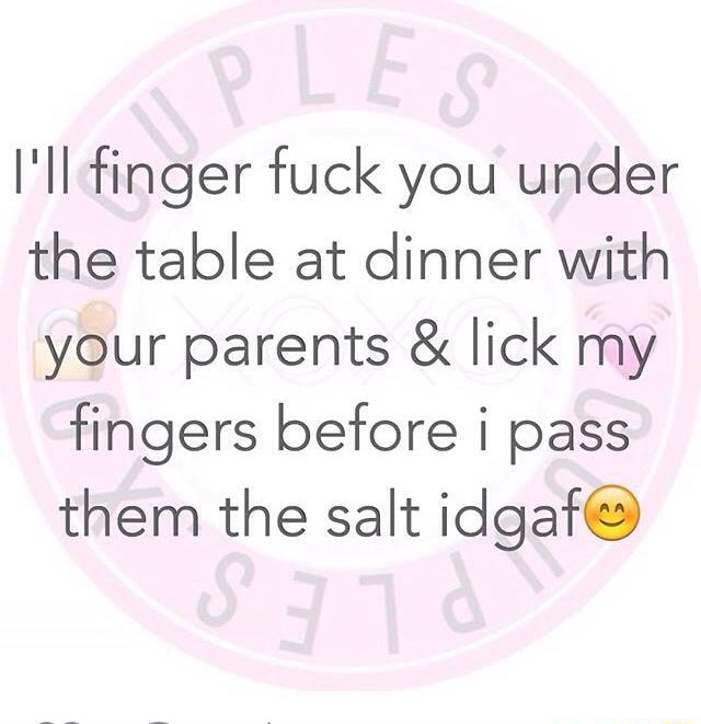 Finger fuck under the table