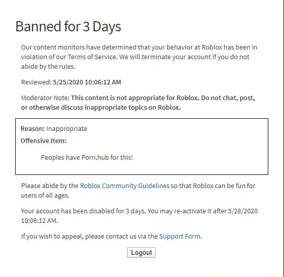 Banned for 3 Days Our content monitors have determined that your ...