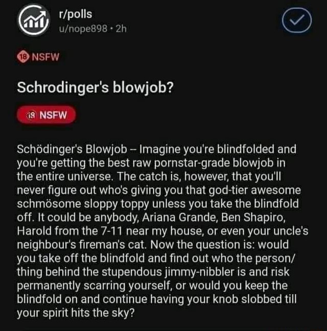 Nsfw Schrodingers Blowjob Nsfw Schddingers Blowjob Imagine Youre