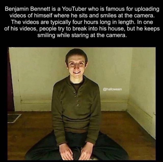 Benjamin Bennett is a YouTuber who is famous for uploading videos of ...