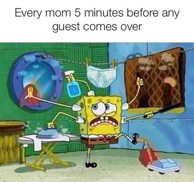 Every mom 5 minutes before any guest comes over - iFunny