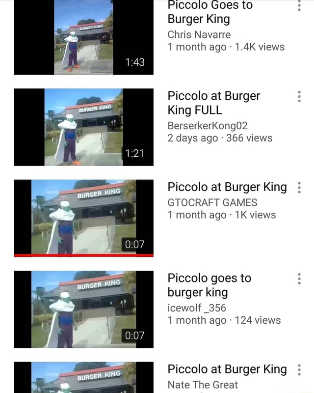Piccolo Goes to Burger King Chris Navarre 1 month ago 1.4K views