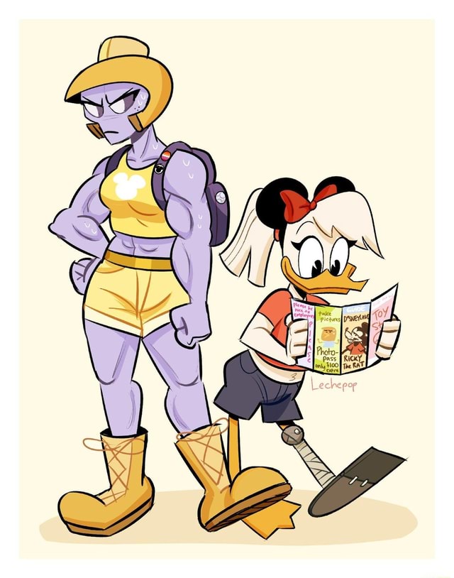 This artwork is by @lechepop on twitter. Della Duck and her alien ...