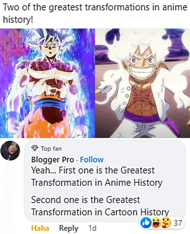 Two of the greatest transformations in anime history! Top fan Blogger ...