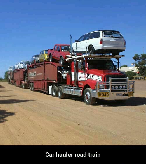 Car hauler road train Car hauler road train )