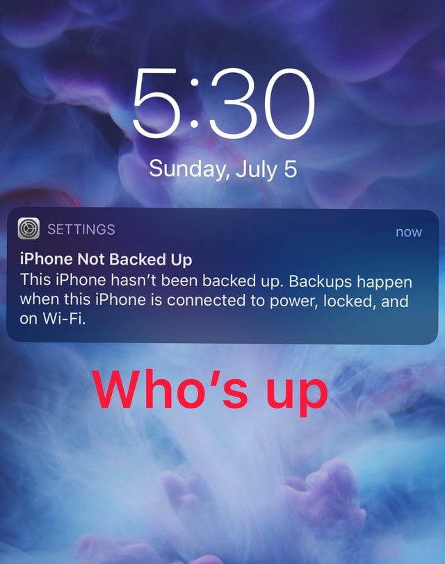 Iphone not backed up что это