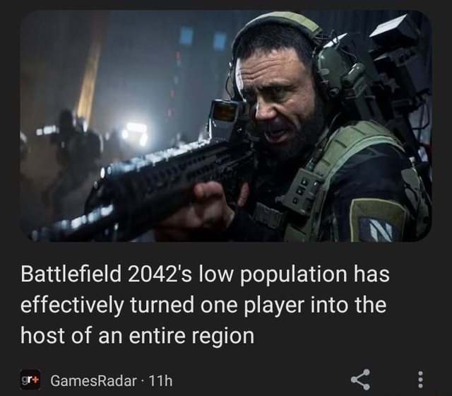 Battlefield 2042's Low Population Has Effectively Turned One Player ...