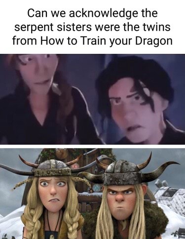 Can we acknowledge the serpent sisters were the twins from How to Train ...