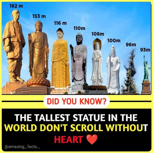 DID YOU KNOW? THE TALLEST STATUE IN THE WORLD DON'T SCROLL WITHOUT ...