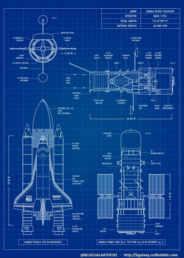A blueprint for Hubble Space Telescope. iFunny