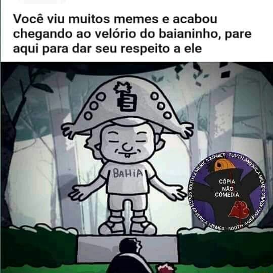 Você viu muitos memes e acabou chegando ao velório do baianinho, pare ...