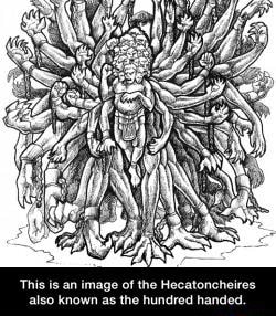 This Is An Image Of The Hecatoncheires Also Known As The Hundred Handed Ifunny