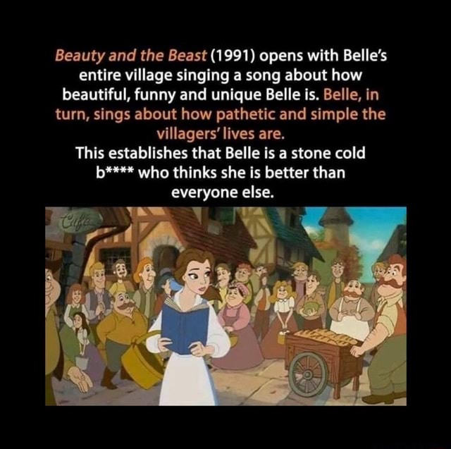 Beauty And The Beast (1991) Opens With Belle's Entire Village Singing A ...