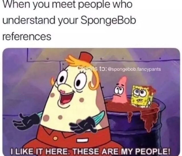 Vvnnen you meet people who understand your SpongeBob references Bits to ...