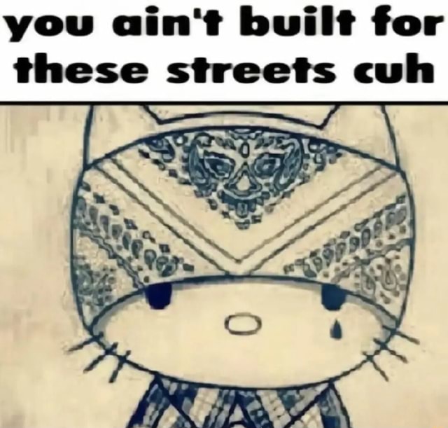 You ain't built for these streets cuh - iFunny