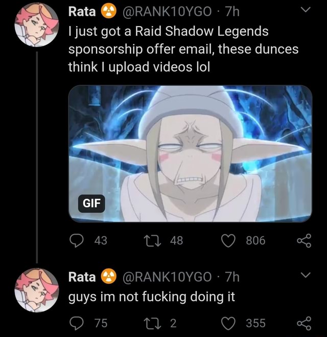 raid shadow legends sponsorship memes