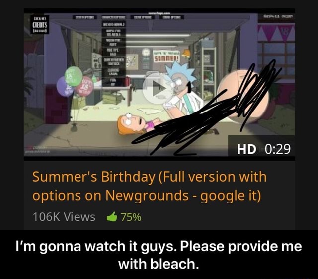 Summer S Birthday Full Version With Options On Newgrounds Google It 106k Views 75 I M Gonna Watch It Guys Please Provide Me With Bleach I M Gonna Watch It Guys Please
