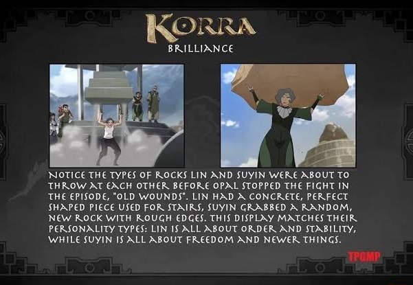 NOTICE THE TYPES OF ROCKS LIN AND SUYIN WERE ABOUT TO THROW AT €ACH ...