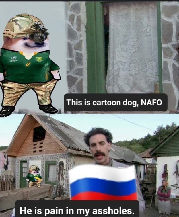 This is cartoon dog, NAFO _-4 He is pain in my assholes. - iFunny