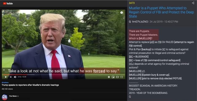 Puppet Attempted Regain Control of FBI and Protect the Deep State Q ...