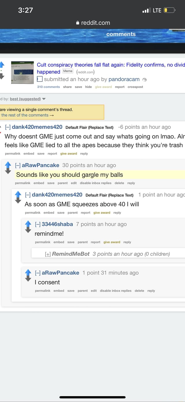 LTE comments Cult conspiracy theories fall flat again: Fidelity