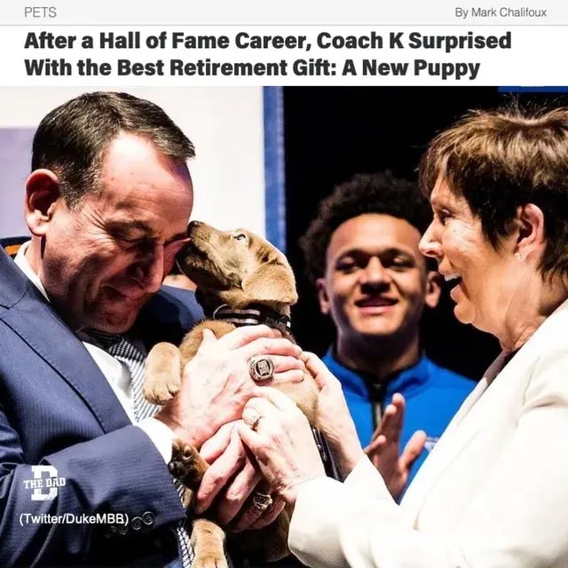 After a Hall of Fame Career, Coach K Surprised With the Best Retirement