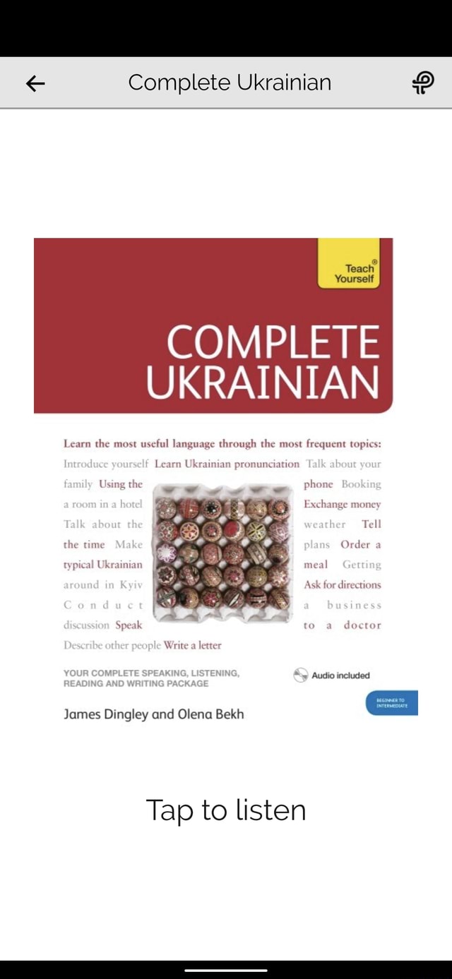 Teach Yourself Ukrainian by James Dingley