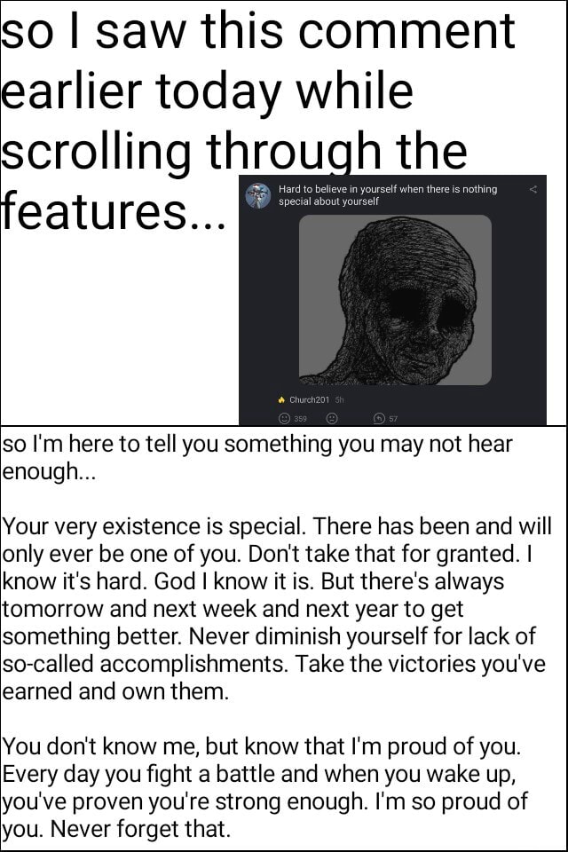 So I saw this comment earlier today while scrolling through the ...