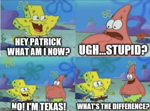 Go ICKy UGH! STUPID TEXAS! WHATS THE DIFFERENCE? - iFunny