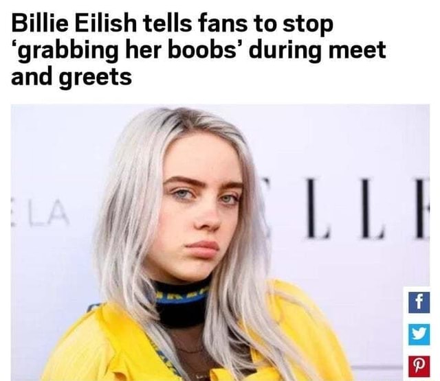 Billie Eilish tells fans to stop 'grabbing her boobs' during meet and ...