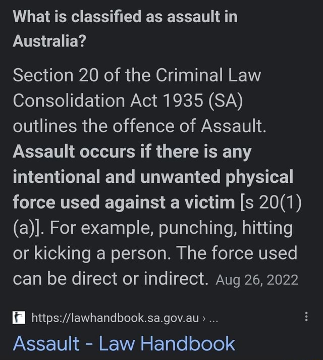 what-is-classified-as-assault-in-australia-section-20-of-the-criminal-law-consolidation-act