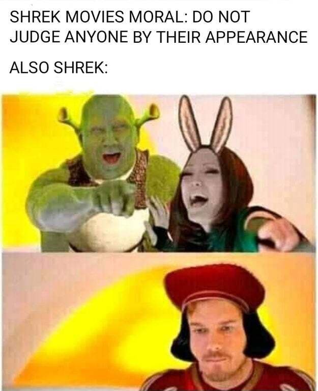 Compensating SHREK MOVIES MORAL DO NOT JUDGE ANYONE BY THEIR