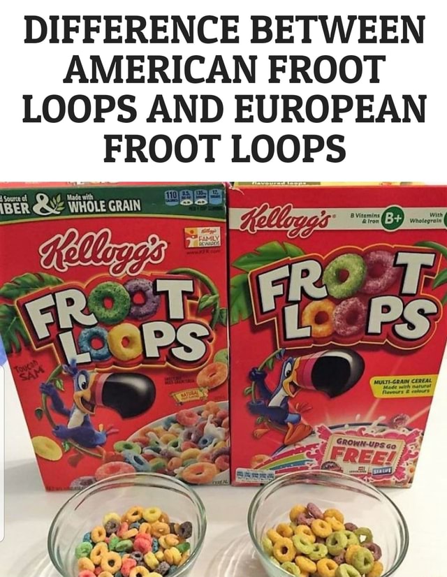 DIFFERENCE BETWEEN AMERICAN FROOT LOOPS AND EUROPEAN FROOT LOOPS BER