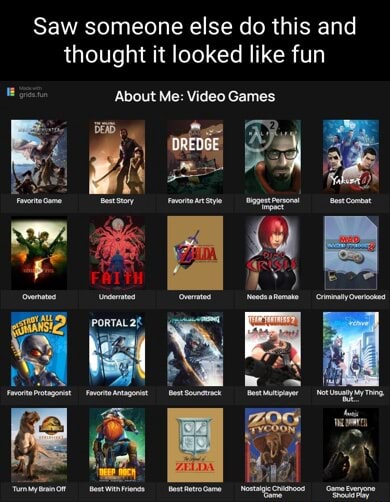 Saw someone else do this and thought it looked like fun About Me: Video ...