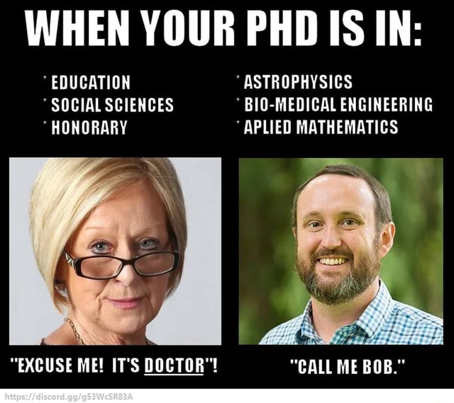 When Your Phd Is In: Education 