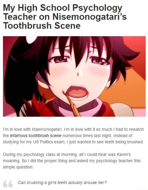 Featured image of post Anime Toothbrush Scene You know it s real love when you can leave your toothbrush at their place