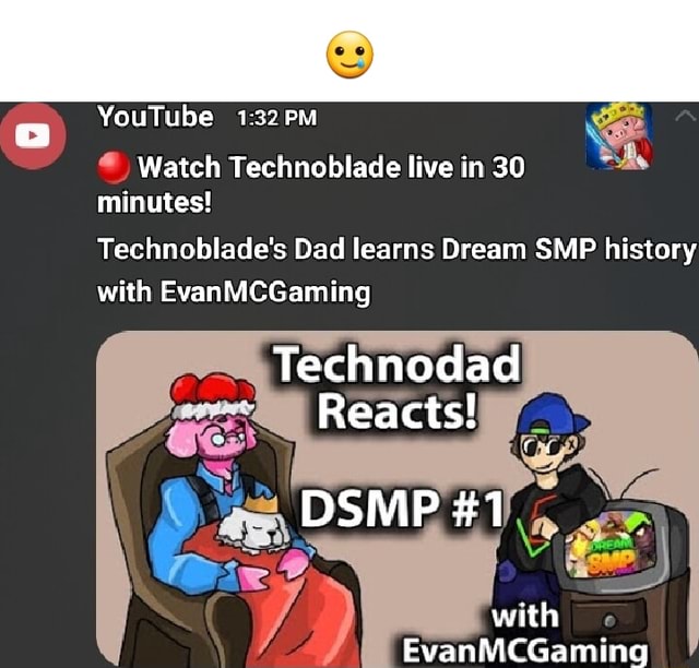 Technoblade's Dad learns Dream SMP history with EvanMCGaming 