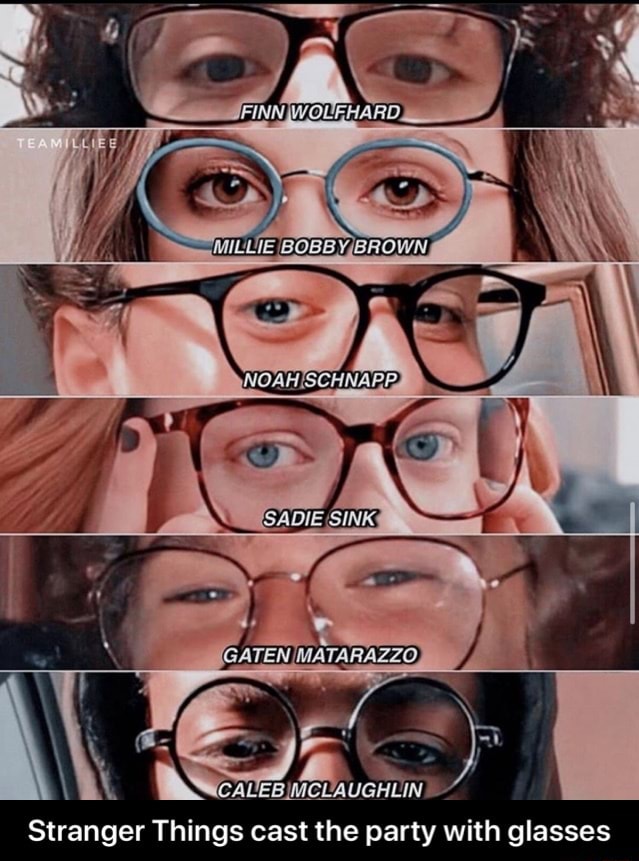 Stranger Things cast the party with glasses Stranger Things cast the
