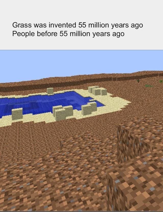 Grass was invented 55 million years ago People before 55 million years