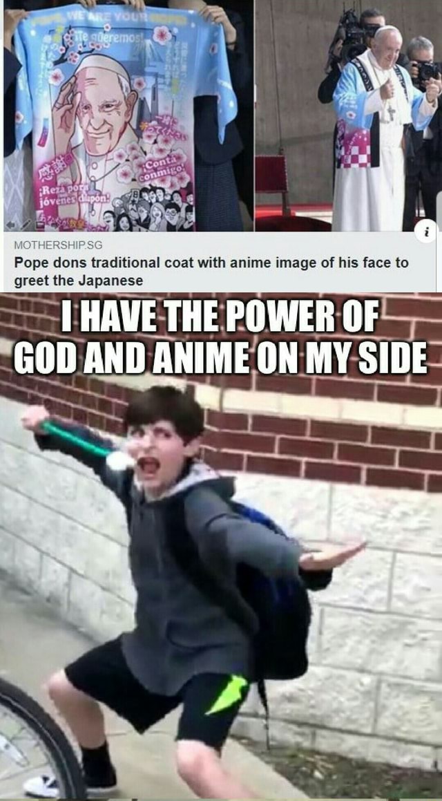 Featured image of post Pope Anime Jacket Real On the popes trip to japan he was gifted an anime cape