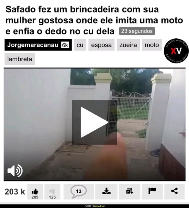 Safado fez um brincadeira com sua mulher gostosa onde ele imita uma ...