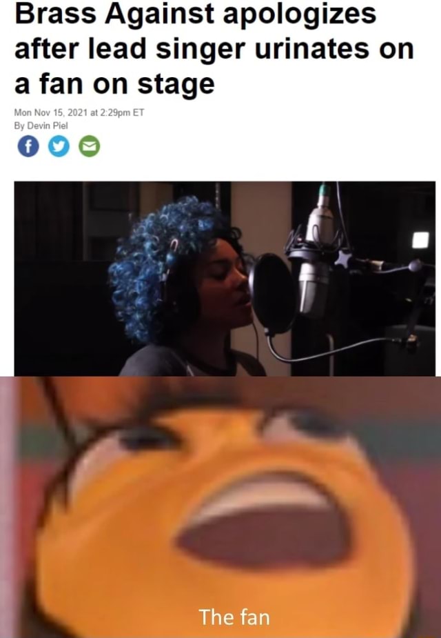 Brass Against apologizes after lead singer urinates on a fan on stage