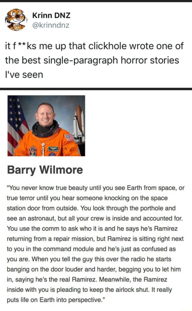 barry wilmore strange story
